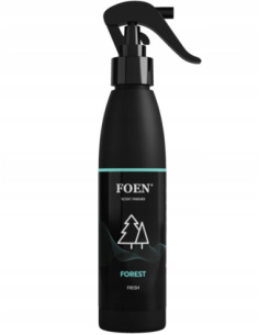 Foen Forest perfumy do wnętrz samochodu 200 ml — leśna świeżość z nutami paczuli i lilii w sprayu