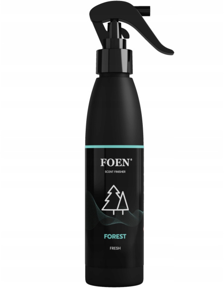 Foen Forest perfumy do wnętrz samochodu 200 ml — leśna świeżość z nutami paczuli i lilii w sprayu