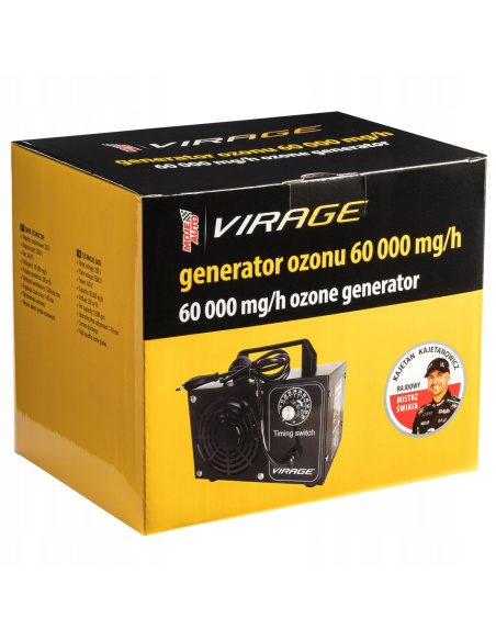 Moje Auto Virage ozonator 60000mg/h 140W — generator ozonu do neutralizacji zapachów w kabinie i warsztacie