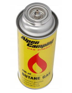 Kartusz gazowy Alpen Camping 400 ml 227 g z atestem EN417 do palników turystycznych