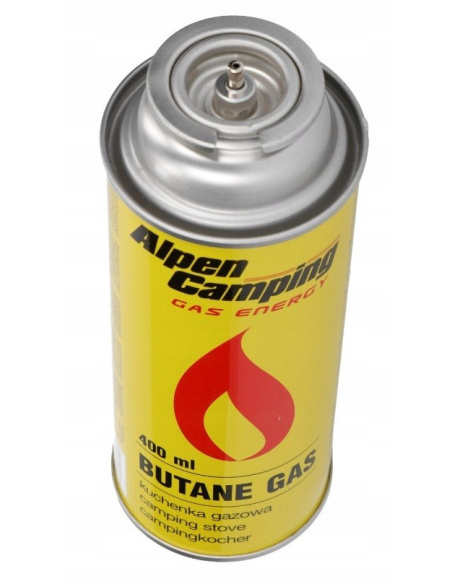 Kartusz gazowy Alpen Camping 400 ml 227 g z atestem EN417 do palników turystycznych