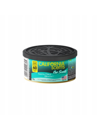 California Scents Santa Cruz Beach 42g – metalowy odświeżacz powietrza do samochodu z regulowanym wieczkiem