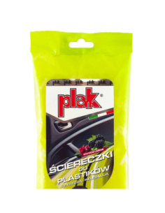 Chusteczki Plak Owoce Leśne do czyszczenia plastików i kokpitu samochodowego — opakowanie 24 sztuki