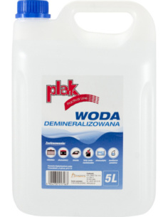 Plak Woda Demineralizowana 5 l – kanister wody demineralizowanej do detailingu i użytku technicznego