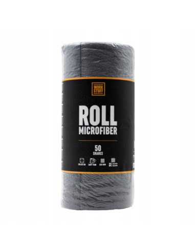 Work Stuff Roll Microfiber mikrofibry na rolce 30x30cm 50szt szara rolka detailing