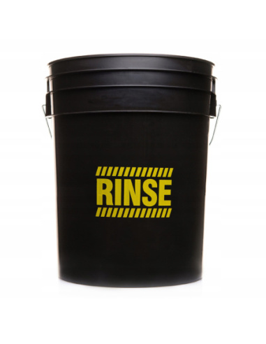 Work Stuff Rinse wiadro detailingowe 20 litrów czarne z miarką i metalową rączką do płukania akcesoriów