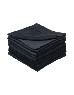 ZviZZer Microfiber Cloth Black czarne mikrofibry bezszwowe 40x40 cm 300 GSM zestaw 10 sztuk do detailingu lakieru