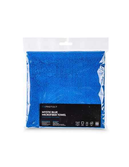 FX Protect Mystic Blue mikrofibra dwustronna 40x40 cm 350 gsm do docierania powłok i wosków