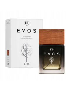 K2 Evos Boss perfumy samochodowe w szklanym flakonie 50 ml do kokpitu i tworzyw samochodowych