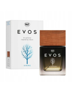K2 Evos Viking perfumy samochodowe 50 ml w szklanym flakonie z drewnianym korkiem