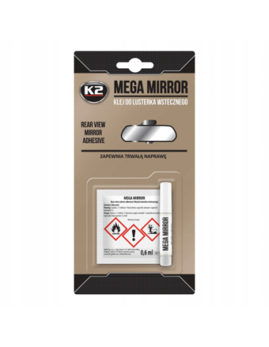 K2 Mega Mirror klej do montażu lusterka wstecznego 600 ml — jednoskładnikowy klej akrylowy do szyby