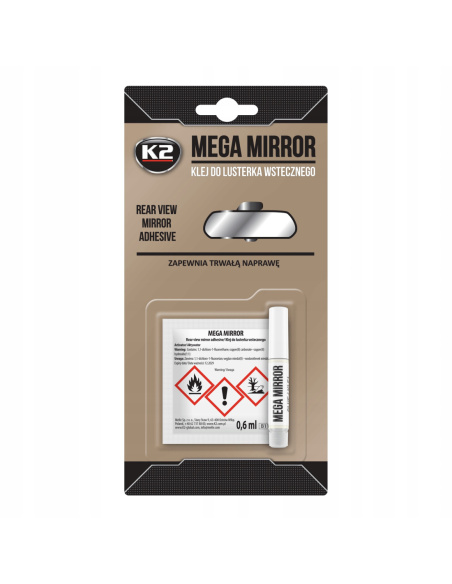 K2 Mega Mirror klej do montażu lusterka wstecznego 600 ml — jednoskładnikowy klej akrylowy do szyby