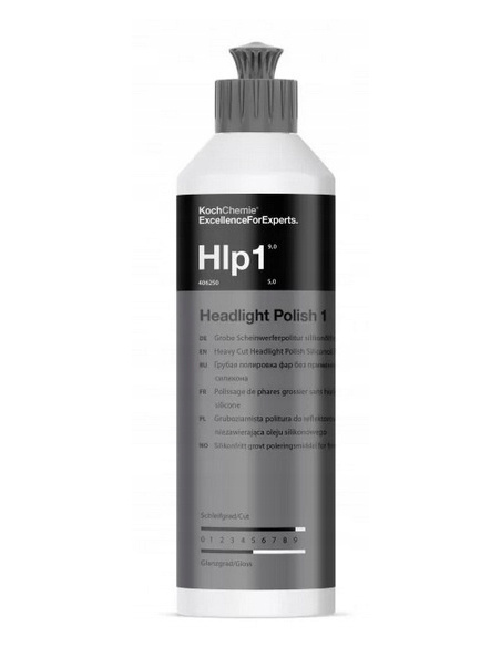 Koch Chemie Headlight Polish 1 pasta do reflektorów 250 ml — etap cięcia PMMA