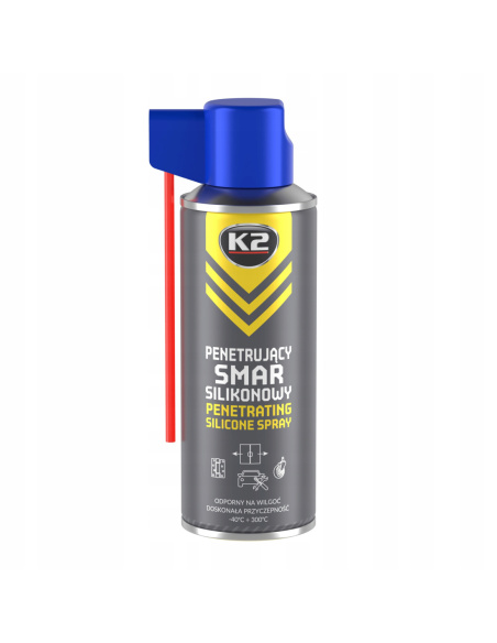 Smar silikonowy penetrujący K2 w aerozolu 400 ml do zawiasów i prowadnic