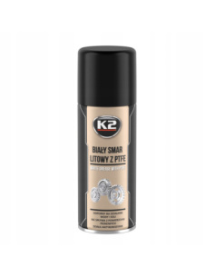 K2 Pro biały smar litowy z PTFE w sprayu 400 ml do smarowania prowadnic, łańcuchów i łożysk