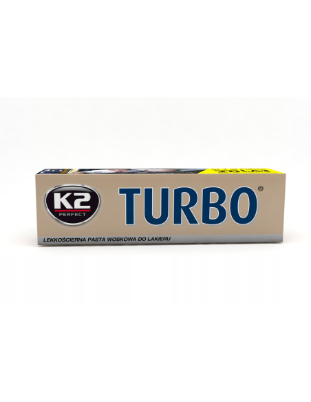 K2 Tempo Turbo K001 pasta lekkościerna z woskiem do ręcznego nabłyszczania lakieru samochodowego 120 g