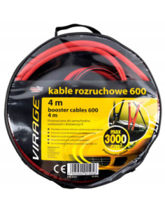 Kable rozruchowe Moje Auto Virage 600A 4 m do awaryjnego uruchamiania pojazdów