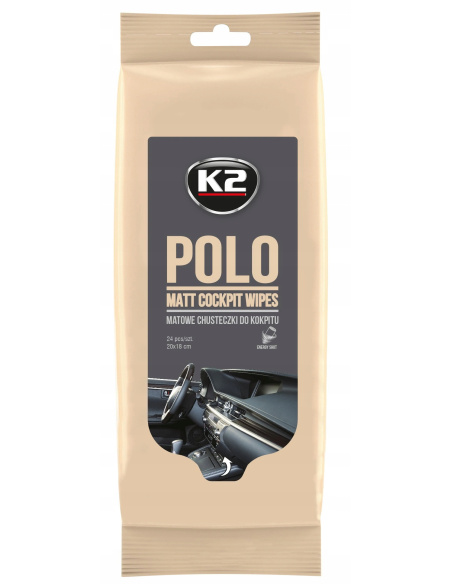 K2 Polo Matt Wipes chusteczki do czyszczenia kokpitu z matowym wykończeniem 24 sztuki