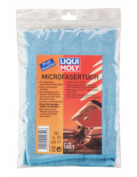 Ściereczka z mikrofibry Liqui Moly LQM1651 do pielęgnacji lakieru samochodowego i delikatnych elementów kabiny