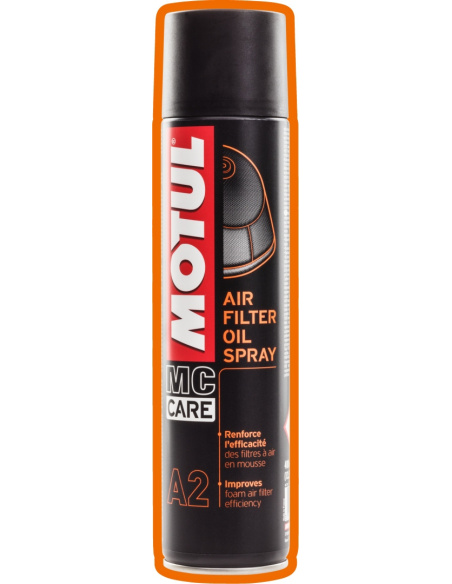 Motul A2 Air Filter Oil olej do nasączania piankowych filtrów powietrza w aerozolu 400 ml