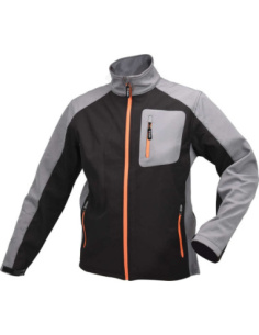 Kurtka softshell robocza Yato YT-79532 w rozmiarze L, czarno-szara z trójwarstwową tkaniną