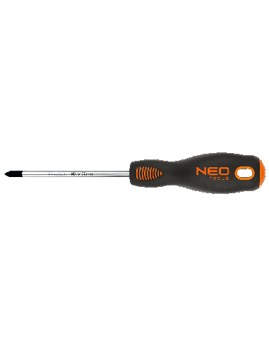 Wkrętak krzyżowy NEO Tools Pozidriv PZ1 o długości 100 mm ze stalowym grotem S2 do prac warsztatowych