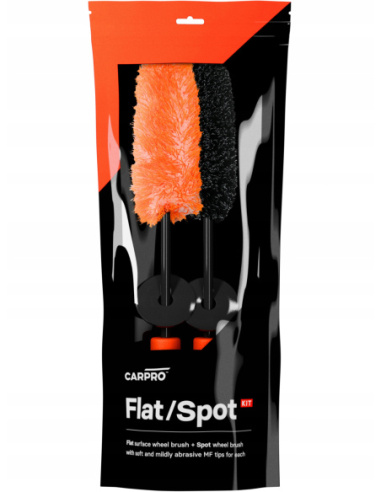 CarPro FlatSpot Wheel Brush Set szczotki do czyszczenia felg z mikrofibrą 55 mm i 12 mm metal-free