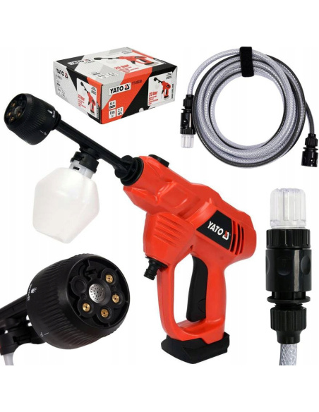 Myjka akumulatorowa Yato YT-85930 18V 23 bar z pompą kompozytową do mobilnego mycia