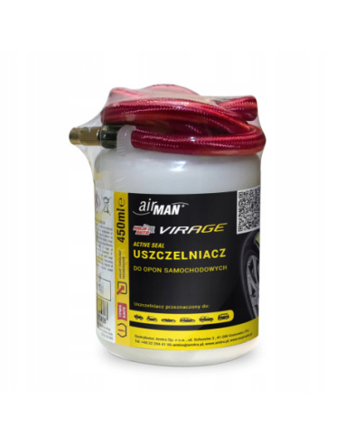 Moje Auto Virage uszczelniacz do opon 450 ml — aplikacja przez zawór bez demontażu koła