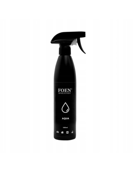 Foen Aqua perfumy do wnętrz samochodowych 500 ml — odświeżacz z nutą wodną do kokpitu i tapicerki