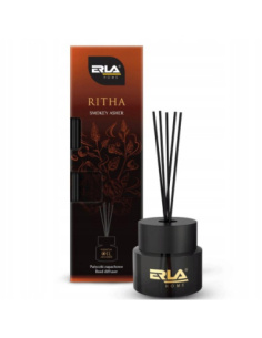 Erla Ritha Smokey Asher patyczki zapachowe 100 ml w ceramicznym wazonie do wnętrza auta i pomieszczeń