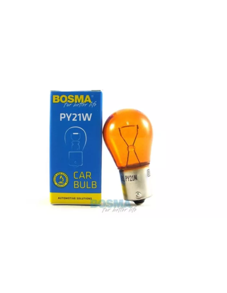 Żarówka samochodowa Bosma 3493 PY21W 21W z mocowaniem BAU15s kolor amber do lamp sygnalizacyjnych 24V