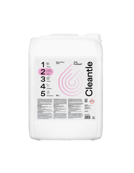 Cleantle Neutral TFR Black Cherry Scent 25 l — neutralny preparat do usuwania filmu drogowego o pH 7,5