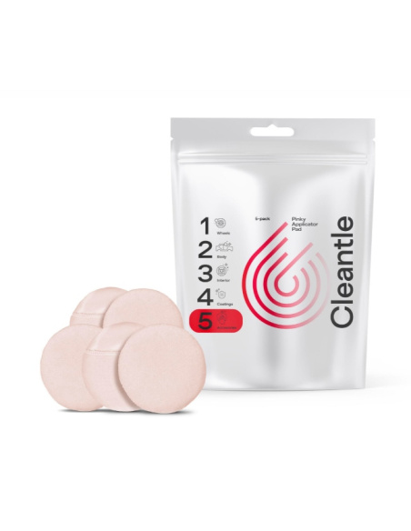 Cleantle Pinky Applicator Pad zestaw pięciu różowych padów aplikatorskich do powłok ceramicznych i pielęgnacji wnętrza