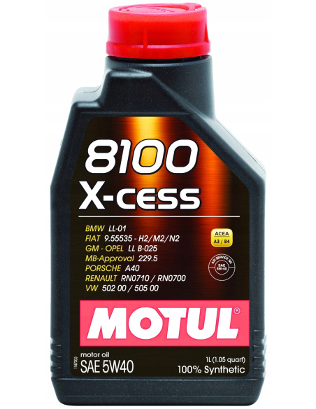 Motul 5W-40 olej silnikowy 1 l — butelka Motul syntetyk ACEA A3/B4