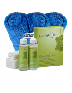Keralux Leather Care Set P zestaw do czyszczenia i pielęgnacji skór licowych lakierowanych 2x200ml