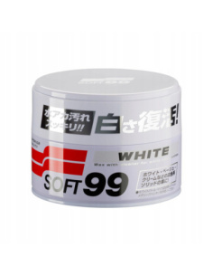 SOFT99 White Soft Wax wosk samochodowy w paście do jasnego lakieru 350 g