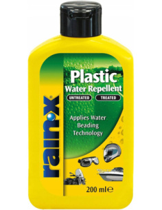 Rain-X 84199200 niewidzialna wycieraczka w płynie do tworzyw sztucznych 200 ml — ochrona szyb kasków motocyklowych