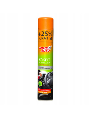 Preparat nabłyszczający do kokpitu Moje Auto 750 ml jabłkowy – butelka z rozpylaczem