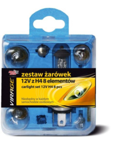 Zestaw żarówek samochodowych Moje Auto 91-013 8 elementów H4 12V zapas awaryjny