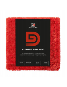 MA Professional X-TWIST RED ręcznik mikrofibry Twisted Pile 1200GSM 40x40cm do osuszania i aplikacji preparatów