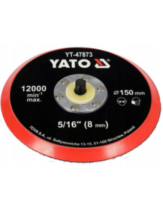 Talerz polerski Yato YT-47873 150 mm z rzepem i gwintem 5/16 cala – nośnik padów do polerki