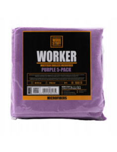 Work Stuff Worker Purple ściereczka mikrofibra 40x40cm zestaw 5 sztuk do detailingu