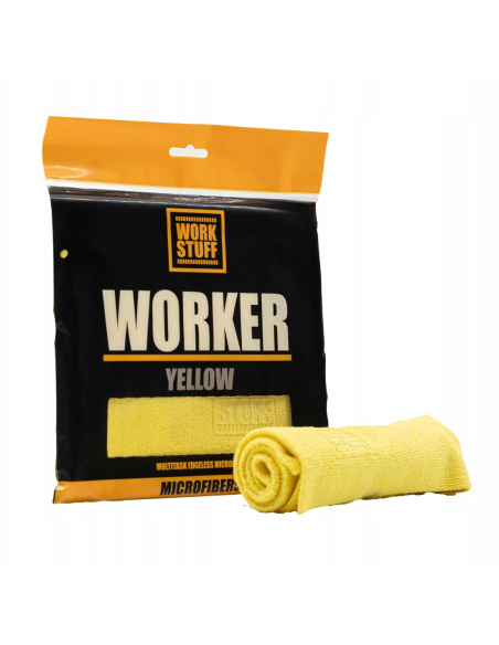 Work Stuff Worker Yellow mikrofibra 40x40cm 320g/m² krawędzie laserowe do lakieru i wnętrza
