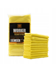 Work Stuff Worker Yellow ściereczka z mikrofibry 40x40cm zestaw 10 sztuk do detailingu