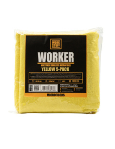 Work Stuff Worker Yellow mikrofibra uniwersalna 40x40cm 320g/m² zestaw 5 sztuk do detailingu
