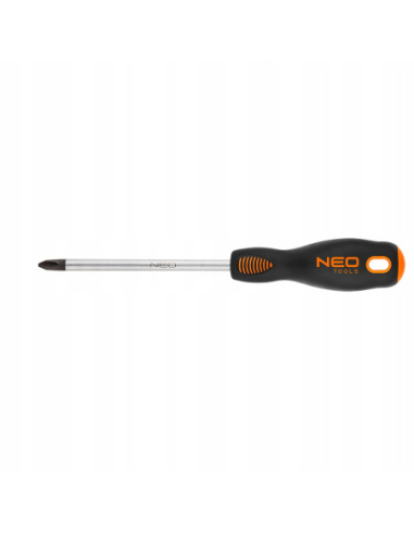 Wkrętak krzyżowy Neo PH2 200mm SvCm z magnetyczną końcówką i dwumateriałowym uchwytem TÜV