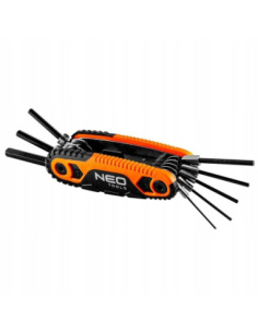 Zestaw kluczy imbusowych NEO Tools 8 elementów scyzoryk antypoślizgowy uchwyt