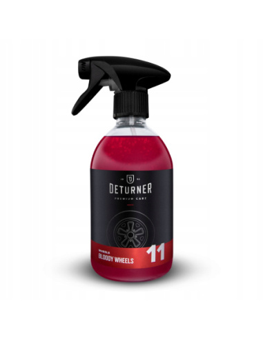Deturner Bloody Wheels płyn do mycia felg deironizer 500 ml butelka ze sprayem