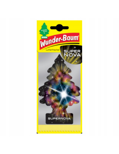 Zawieszka zapachowa Wunder-Baum Supernova choinka do samochodu nuty drzewne cedru